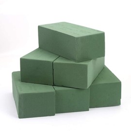CINECE Floral Foam Rectangular Fresh Flower Sponge Flower Mud Florist Supplies Flower Material Fresh Flower Brick Absorbent Foam Green (6 Bricks)