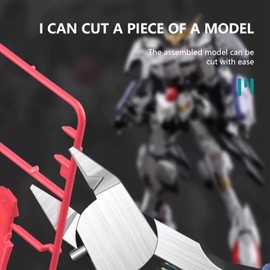 VINSPIRE Model Nipper 4.7-Inch, Precision Plastic Cutter with Ultra-Thin Blade, Ideal for Gundam and Plastic Model Repair, Blue, with Blade Case for Safe Storage