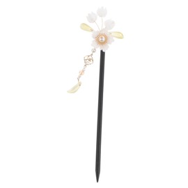 Healeved Vintage Chinese Hairpin Flower Tassels Handmade Wooden Hair Stick for Hanfu and Qipao Elegant Floral Hair Accessory for Traditional Attire Women Hairpin Decoration