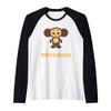 Entando Design Kids Unisex-Adults XX-Large Black Cartoon Character Raglan Baseball