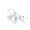 Organize It All Vinyl Coated Kitchen Wire Lid Plate Rack,