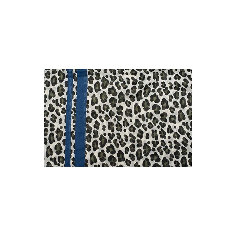 styleBREAKER 01017082 Women's Scarf with Leo Pattern, Coloured Stripes and