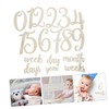 IWOWHERO 19pcs Wooden Milestone Signs Milestone Cards Monthly Cards Newborn