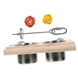 POPETPOP 1 Juego De Alimentación De Pájaros Y Loros Vasos De Alimentación para Pájaros Contenedores para Alimentos Accesorios para Loros Comida Bebedero para Pájaros Recipiente para