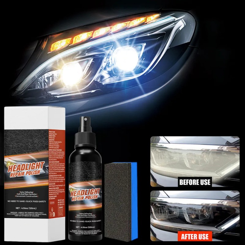 Solución Duradera Para Limpieza De Faros Delanteros, Restaur