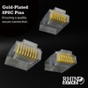 rhinocables RJ45 Connectors, Cat5e Connectors, Ethernet Plug Crimp Ends 8-Pin
