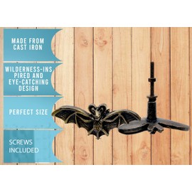 5MOONSUN5's Bat Cabinet Cast Iron Knobs 2 Pack - Decor Knobs for Kitchen Cabinet, Drawer Pull, French Vintage Verdigris OWL Shabby Chic Dresser and Cupboard Handle