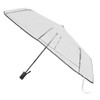 Compact Umbrella Black Transparent Automatic Design Sturdy Structure Travel Umbrella