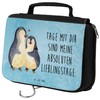 Mr. & Mrs. Panda Penguin Hugging Toiletry Bag, blue, Hand