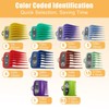 10 Pack Color-Code Clipper Guards Cutting Guides with Metal Clip