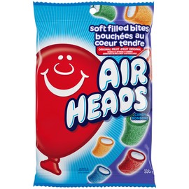 Airheads - Soft Filled Bites Assorted Flavours - 200g Pegbag Chewy and Flavourful Candies