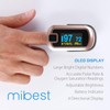 mibest OLED Finger Pulse Oximeter, O2 Meter, Dual Color White/Rose