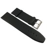 28 mm Extra Wide Calfskin Watch Strap Black Silver-Coloured Pin