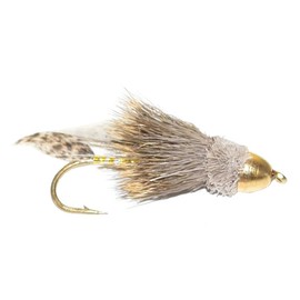 The Fly Fishing Place Cone Head Muddler Minnow Fly Fishing Flies - Classic Bass and Trout Streamers - Set of 6 Flies Hook Size 2