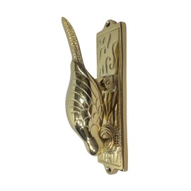 Fenzo Woodpecker Door Knocker Handcrafted Antique Style Aluminum Front Door Knocker, Vintage Bird Design, Rustic Outdoor Home Décor, Loud Knock, Easy to Install for Porches & Entryways (Golden)