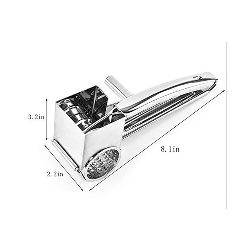 Cheese Grater Stainless Steel Vegetable Shredder Cutter Grinder 4 Drum