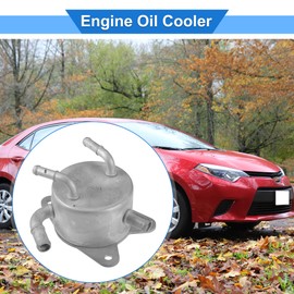 VekAuto Engine Oil Cooler Compatible for Toyota Camry 2012-2016, Durable Aluminum Alloy Silver Tone Transmission Oil Cooler