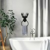 MAYJOYDIY Deer Head Towel Ring Metal Elk Antlers Wall Decoration