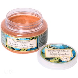 Exfoliante Corporal de Sal Rosada Natural Vegano con Aceite de coco y olivo. Esencia Blueberry Exfolia e Hidrata la Piel. 300g. AROMAS  LAVANDA       