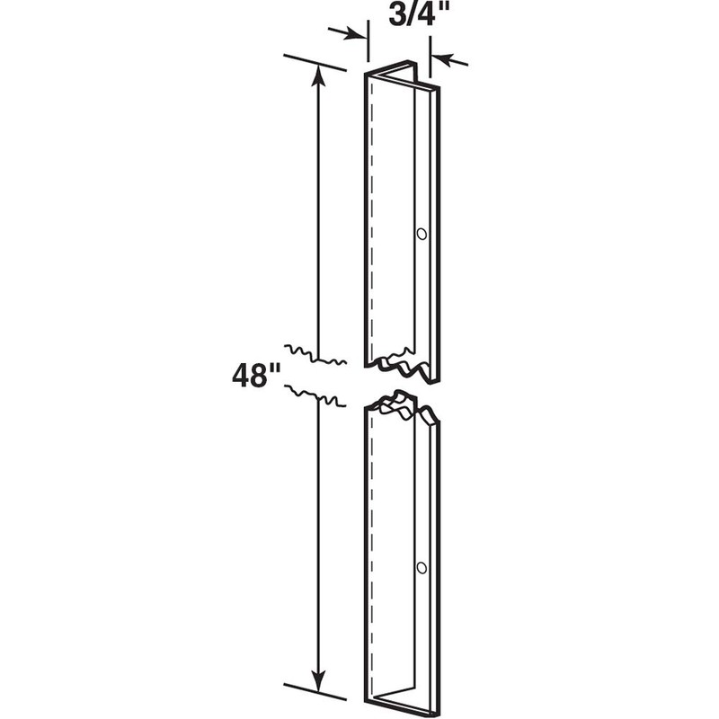 Prime-Line U 9129-4 Vinyl Perforated Corner Shield, 3/4 Inch x