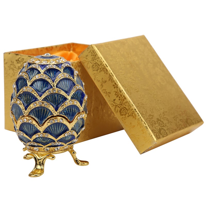 Easter Egg Trinket Box Enameled Easter Egg Jewelry Box Organizer
