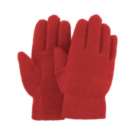 Adventure Togs Children Fleece Gloves for Boys and Girls, Warm Winter Gloves for School Red 5-7 Years