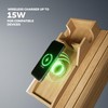 Croon Bamboo Sofa Arm Tray with Wireless Charger for Mobiles,