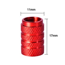 Tire Stem Valve Caps Aluminium Car Dustproof Caps Tire Wheel Stem Air Valve Caps, 8 Pieces (Red)