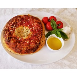 Fresh Basil & Parmesan Focaccia 3 Pack of Individually Wrapped 12 oz Italian Flatbreads by Royal Kitchen (Total of 36 oz)