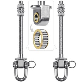 SELEWARE Heavy Duty Stainless Steel Swing Hangers with Bearings (Set of 2), Swing Bolts M10 x 9", 1800LB Capacity for Wood & Steel Beams, Yoga Hammock, Porch Swing