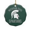 GRAPHICS & MORE Michigan State Spartans Porcelain Scalloped Holiday Christmas