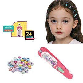 Hair Gem Stamper Kit Bling Hair Jewels for Girls Toys Hair Styling Tool with Reusable Shining Diamonds Hair Accessories for Girls Birthday Gifts Toys for Girls Gems for Girls Styling Set Girls Tool