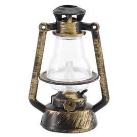 Miniature Lamp Lantern Light Up Dollhouse Miniature Decor Fairy Garden Ornaments for Doll House Fairy Garden Decor Scene Shooting Brown