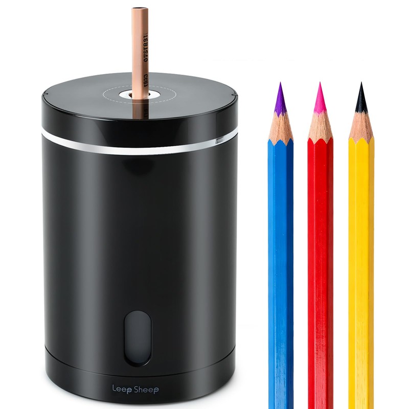 leep sheep Electric Pencil Sharpener, Fully Automatic Pencil Sharpener with