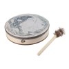 Shaman Drum with Drum Stick Deep Bass Healing Tool Decoration