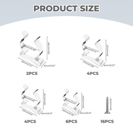 Hsrag 16Pcs Tool Spring Terry Clips 13/16/19/25mm Metal Clips, Wall Mounted Holder for Garage, Shed & Garden Tool Storage