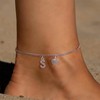 Feskive Initial Ankle Bracelets for Women Silver Plated Dainty Cuba
