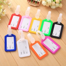 CAM2 20 Piece Luggage tag, Luggage tag with Address tag, Luggage tag, Luggage tag in Multiple Colors, Made of Flexible Plastic for Labeling for Travelers