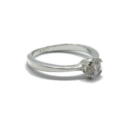 Sterling silber ring mit 5mm CZ 925 Empress R001802