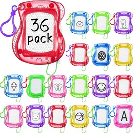 LUKAKU Mini Magnetic Drawing Board for Kids Sketch Drawing Tablet and Writing Pad,Backpack Keychain Erasable Doodle Board,Birthday Party Favor and Goodie Bag Filler (36pcs)