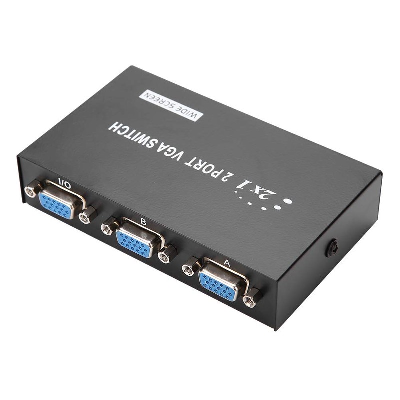 Switch Video Selector Switch Box, 2 in 1 Out VGA