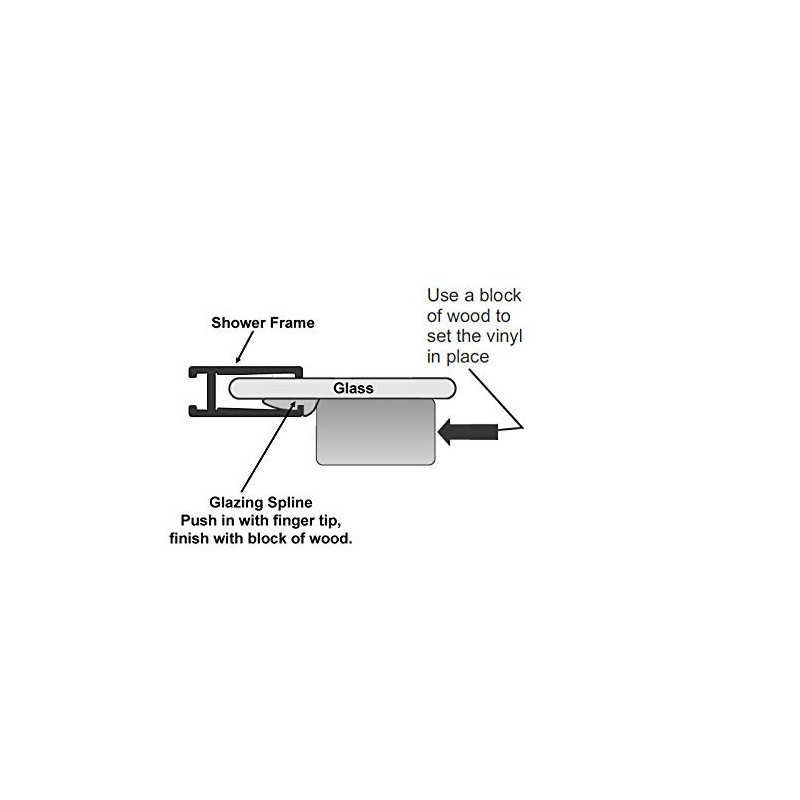 Gordon Glass Clear 7/16" Wide Glazing Spline - 18 ft