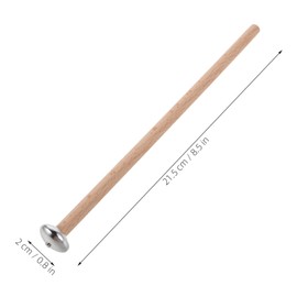 minkissy Oval Metal Head Glockenspiel Sticks with Wooden Handle Bright Tone Percussion Mallets for Xylophone Chime Ethereal Drumstick Use Durable Short Handle Metal Percussion Sticks for