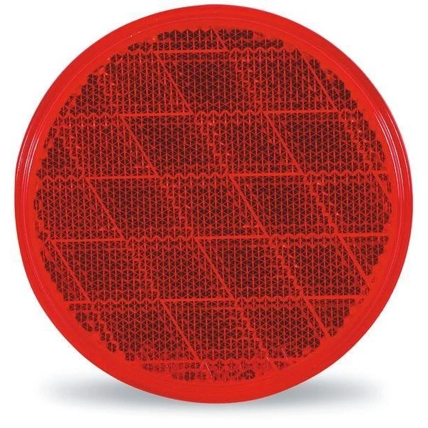 Optronics Inc Round Reflectors (3in.) - Red - RE-21RS