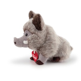 Trudi 51283 Ni Approx. 17 cm, Size XS, Fluffy Stuffed Soft Materials, Plush Loving Details, Washable, Cuddly Toy for Children and Babies, Wild Boar-Brown, ca. 8 x 14 x 17 cm
