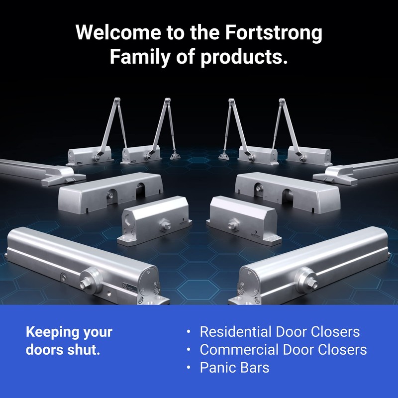 FORTSTRONG Door Closer (Black) - Automatic Door Closer Residential -
