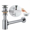 Sink Siphon Drain Fitting Pop-Up Drain Valve Drain Overflow Siphon
