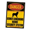Bernese Mountain Dog Sign Danger Security System Door Sign Dog