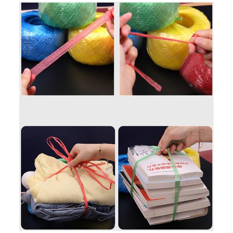 ASEANAO Polyester Nylon Plastic Rope Twine, Household Bundled for Packing