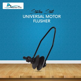 MARINE CITY Universal Motor Flusher Engine Ear Muffs Round Cup Easy Install Durable Strong Outboard Garden Hose Connection Stand for Ships – Yachts – Marines – Boats (Pack of 1)